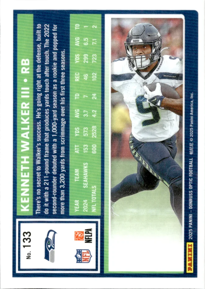 Kenneth Walker III card back