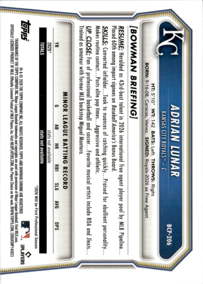 Adrian Lunar card back