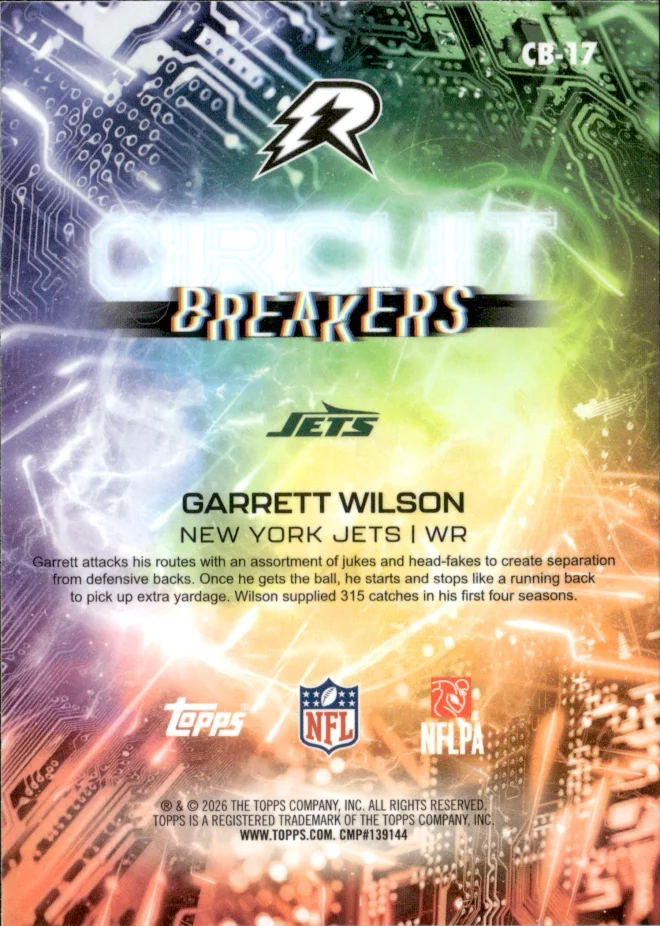 Garrett Wilson card back