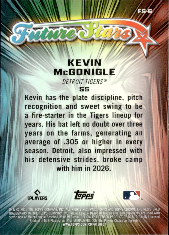 Kevin McGonigle card back