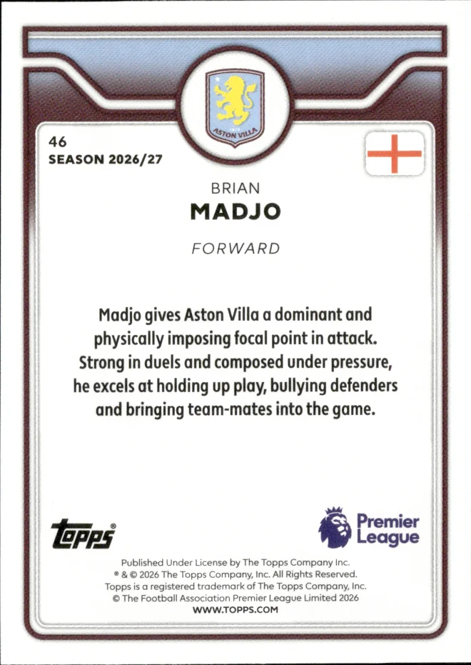 Brian Madjo card back