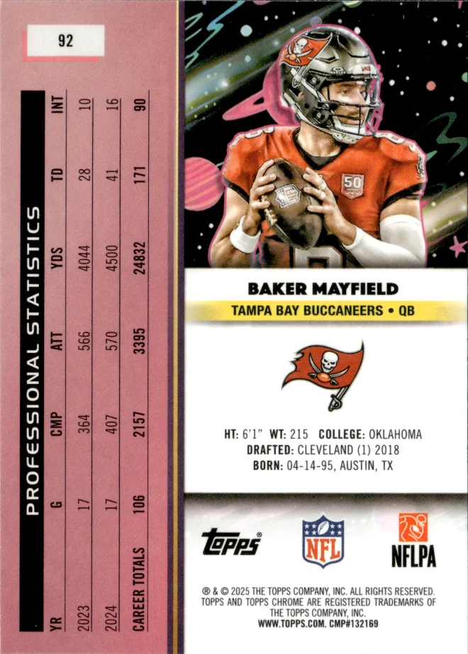 Baker Mayfield card back