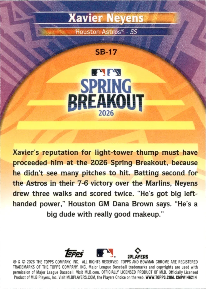 Xavier Neyens card back