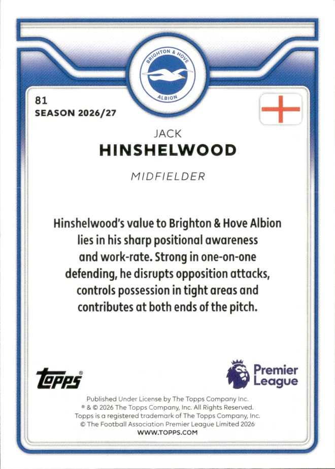 Jack Hinshelwood card back