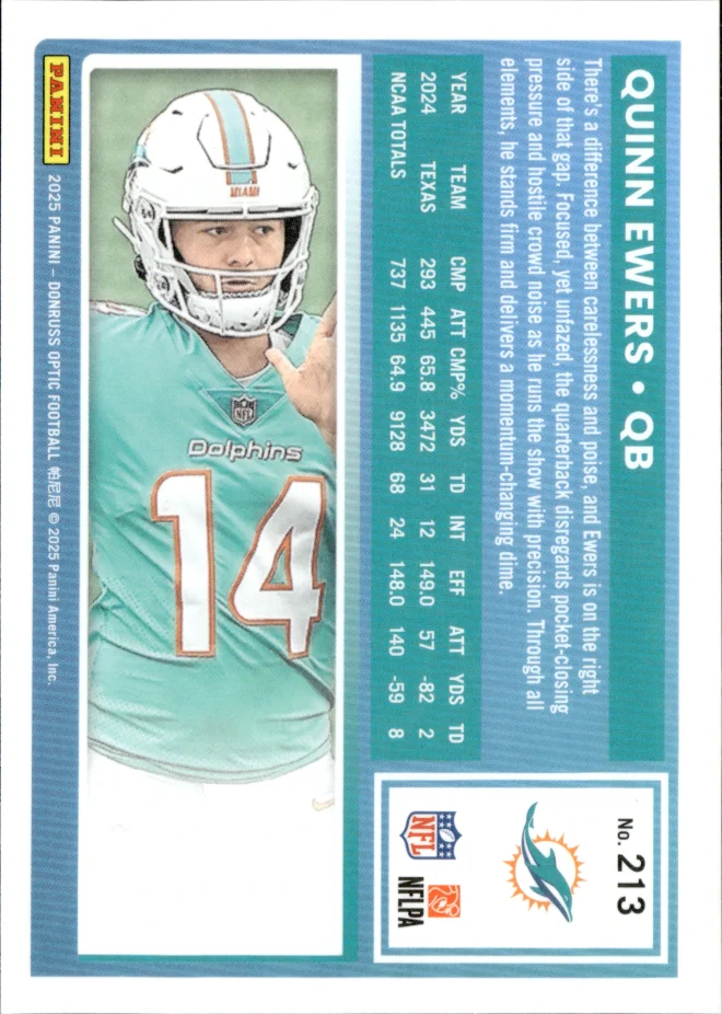 Quinn Ewers card back