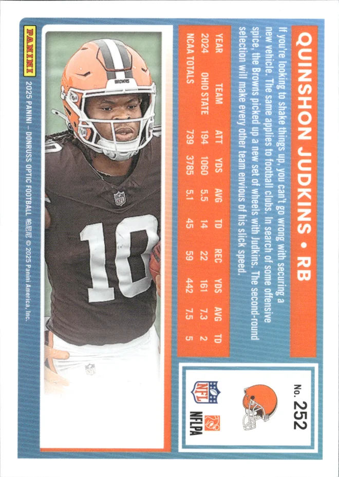 Quinshon Judkins card back