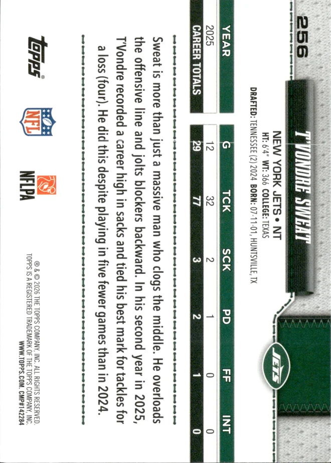T'Vondre Sweat card back