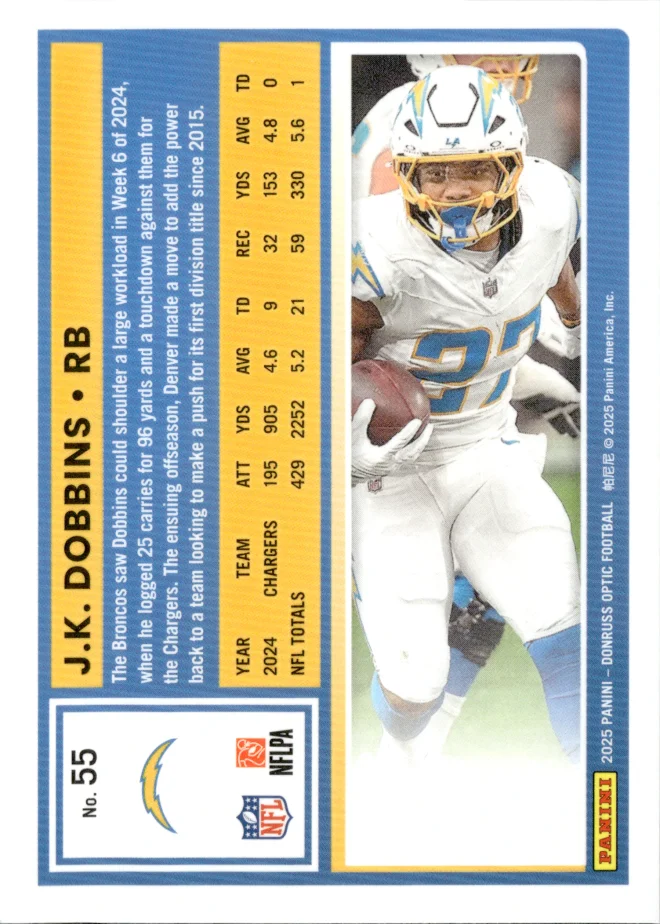 J.K. Dobbins card back