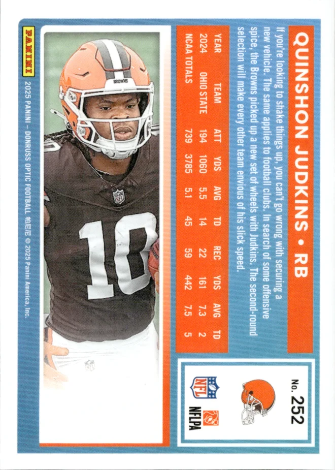 Quinshon Judkins card back