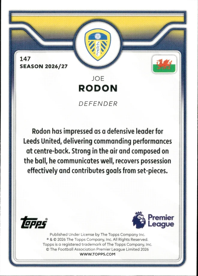 Joe Rodon card back