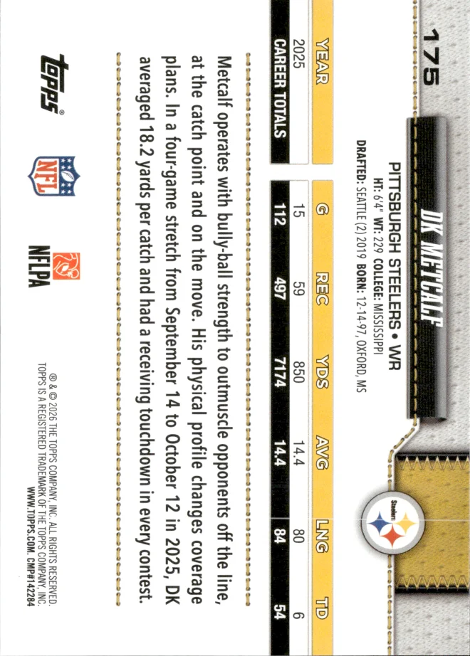 DK Metcalf card back