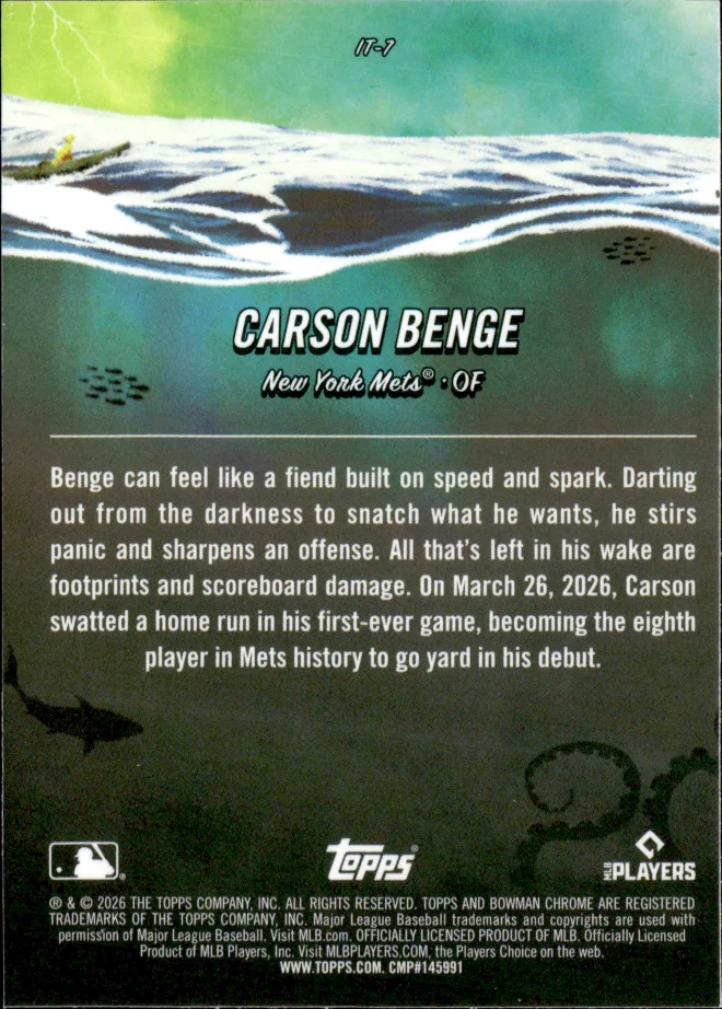 Carson Benge card back