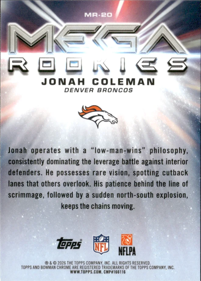 Jonah Coleman card back