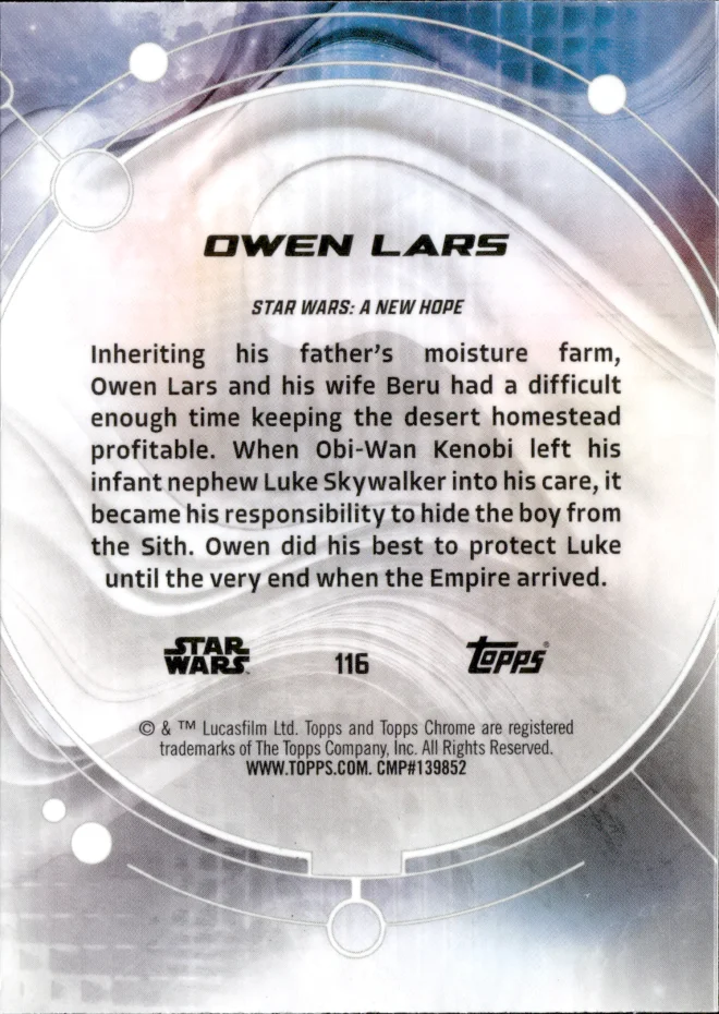 Owen Lars card back