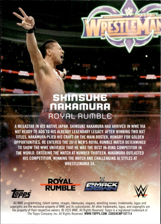 Shinsuke Nakamura card back