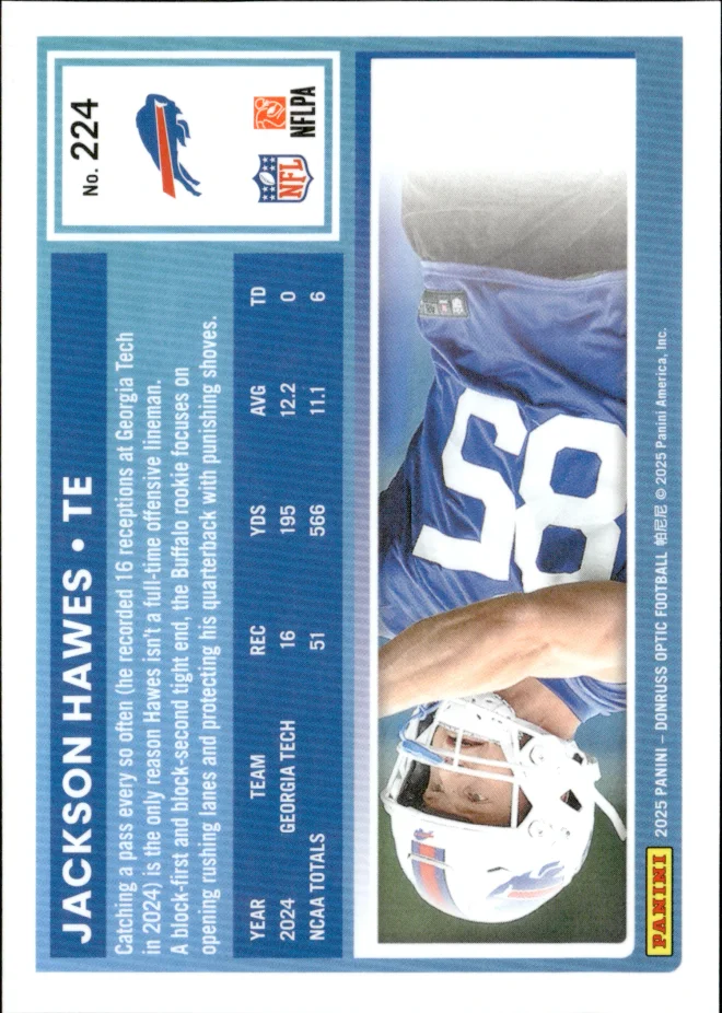 Jackson Hawes card back