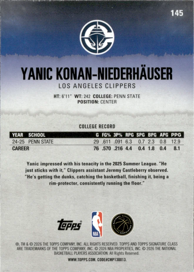 Yanic Konan-Niederhäuser card back