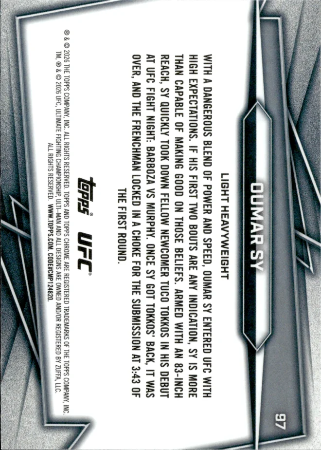 Oumar Sy card back