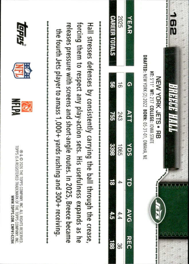 Breece Hall card back