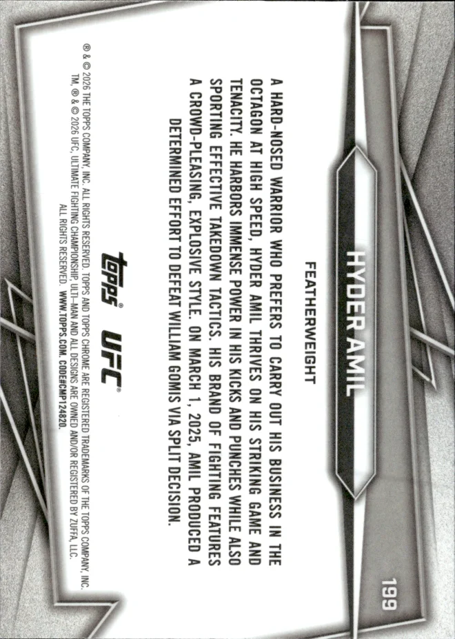 Hyder Amil card back