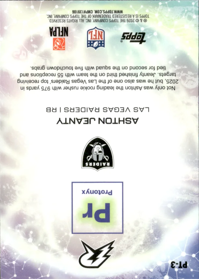 Ashton Jeanty card back