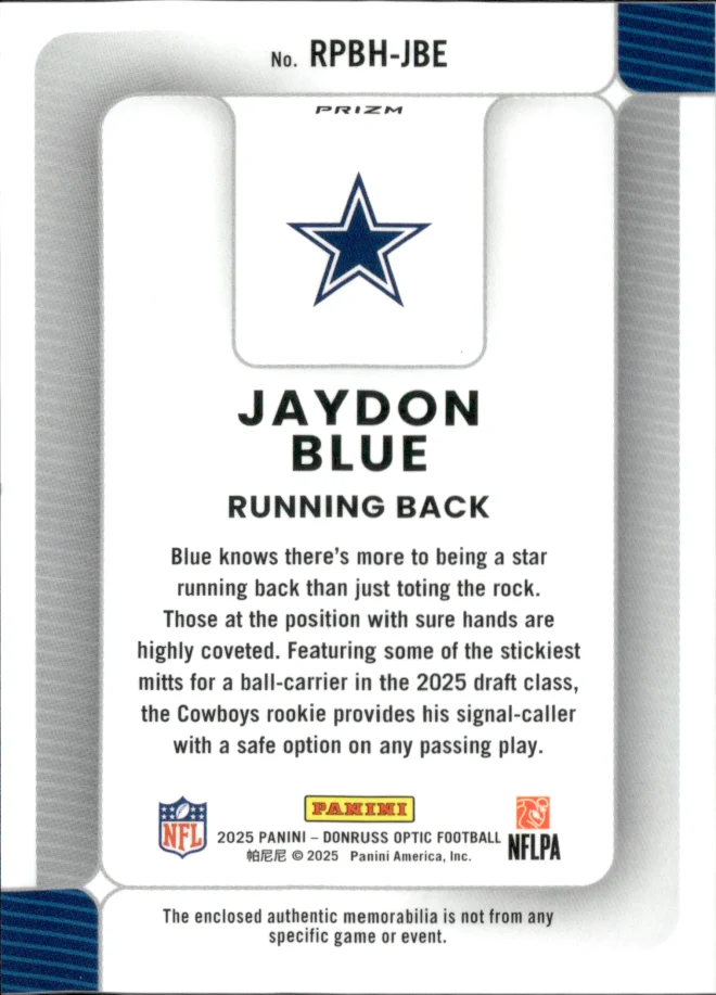 Jaydon Blue card back