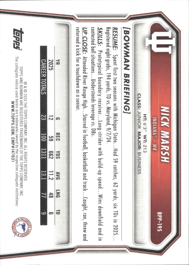 Nick Marsh card back