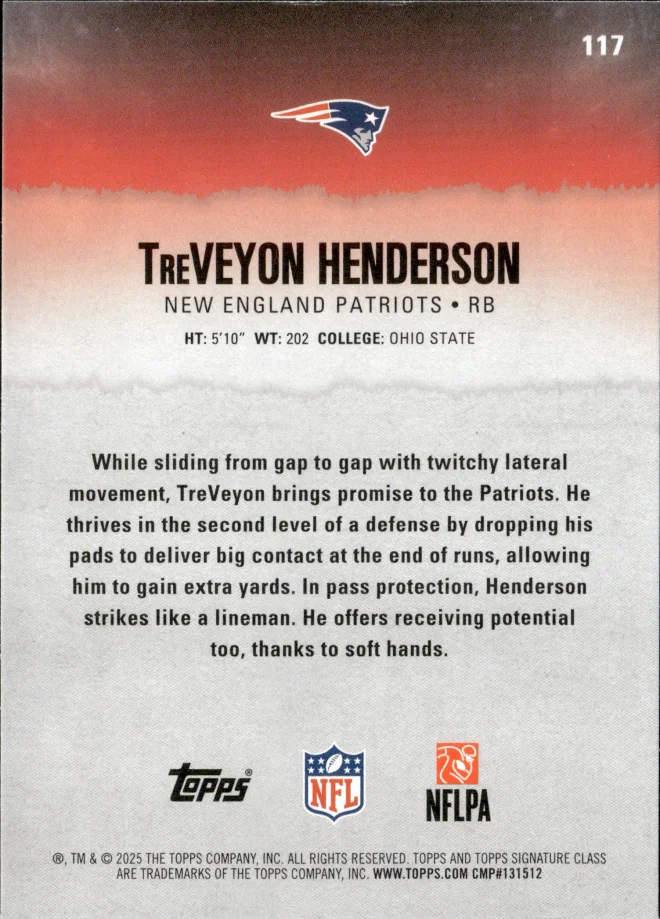TreVeyon Henderson card back