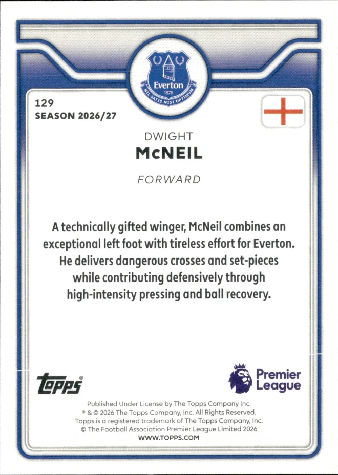 Dwight McNeil card back