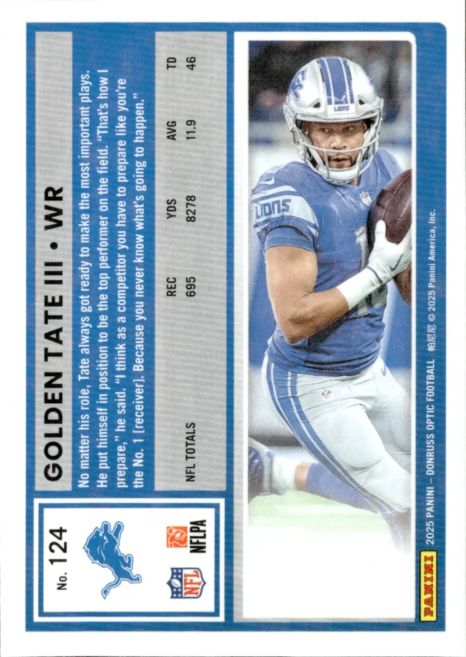 Golden Tate III card back