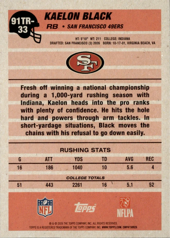 Kaelon Black card back