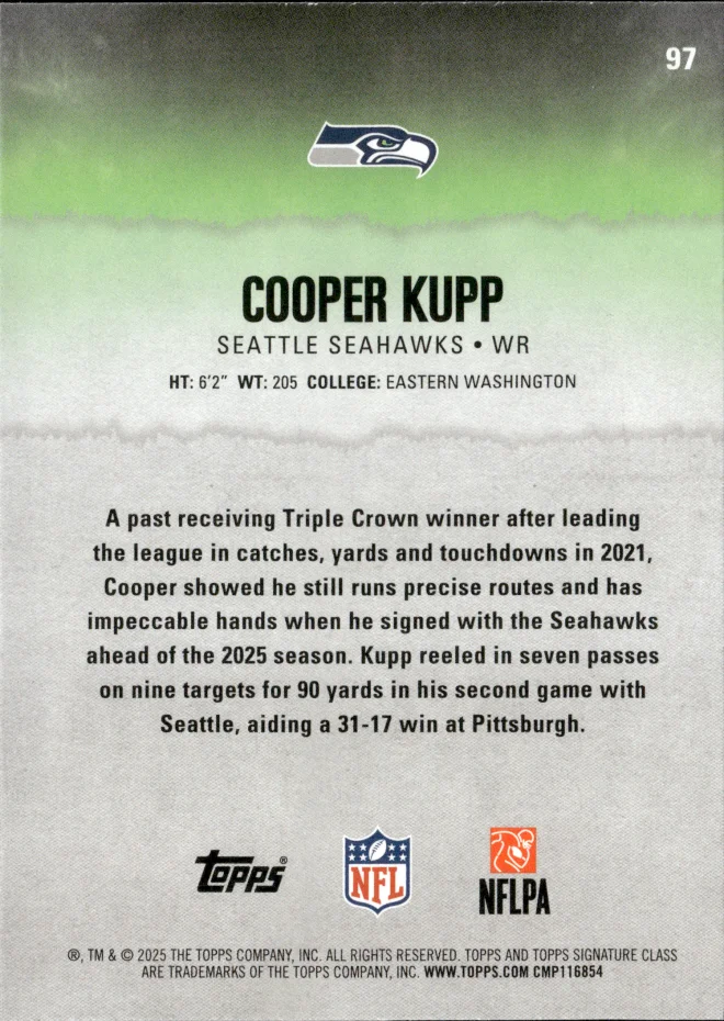 Cooper Kupp card back