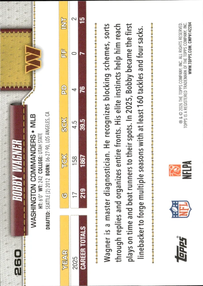 Bobby Wagner card back