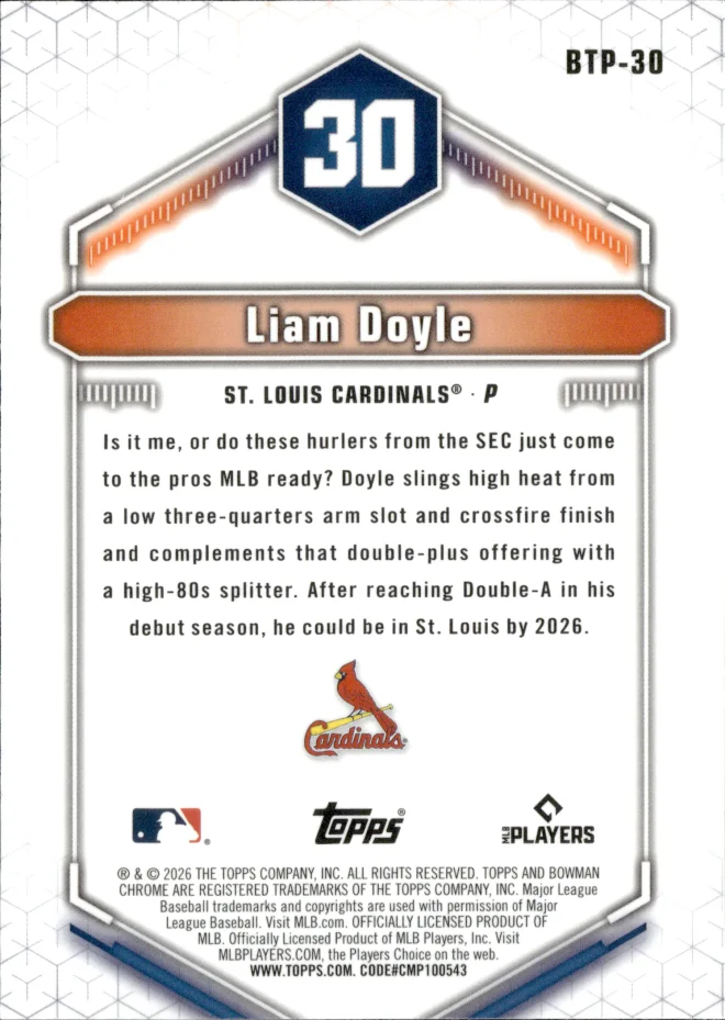 Liam Doyle card back