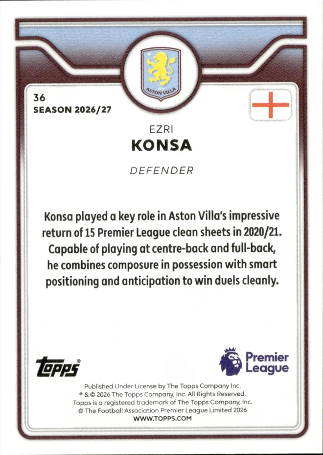 Ezri Konsa card back