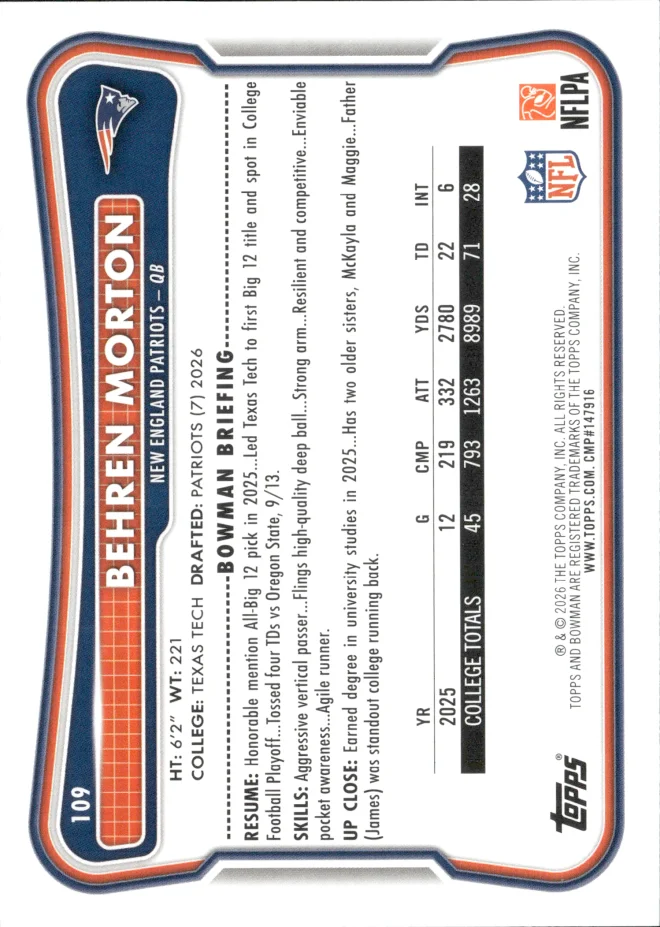 Behren Morton card back