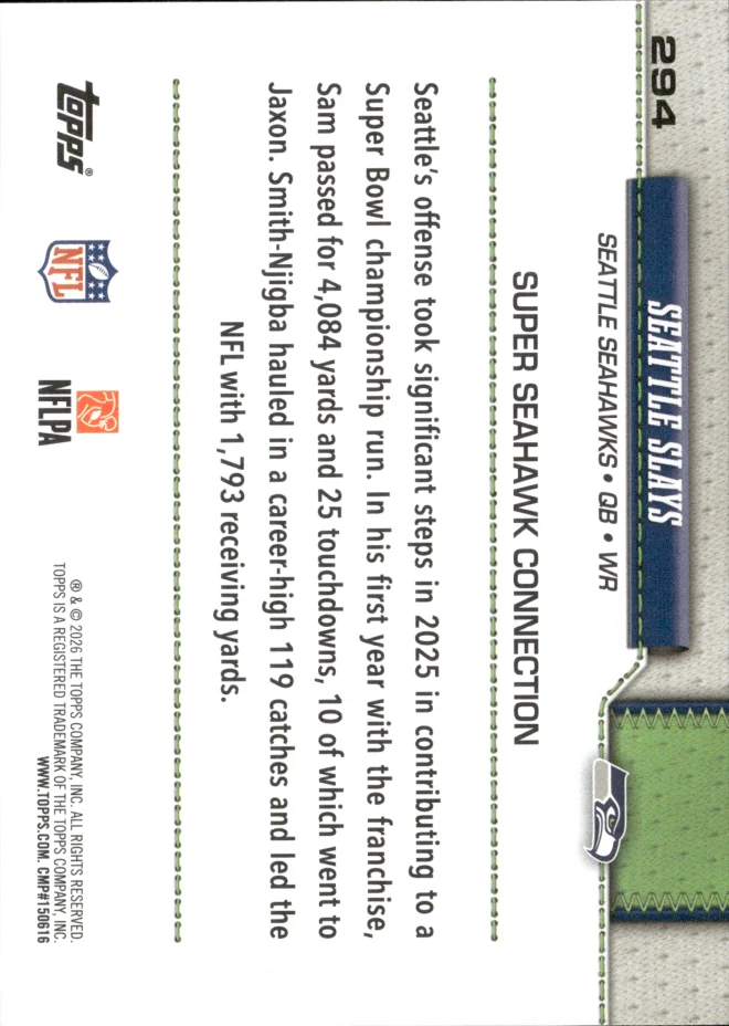 Seattle Slays card back