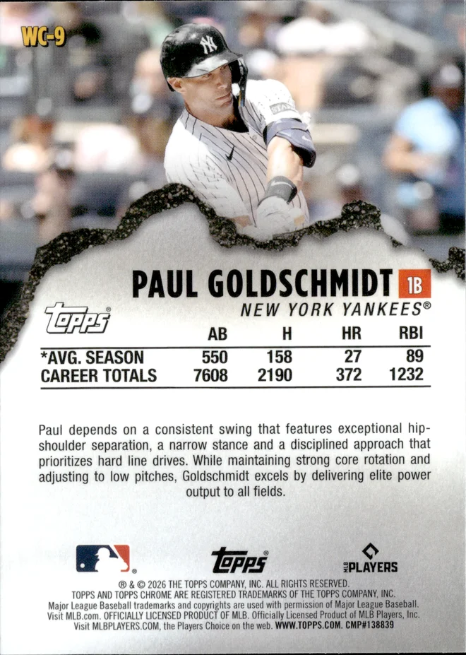 Paul Goldschmidt card back