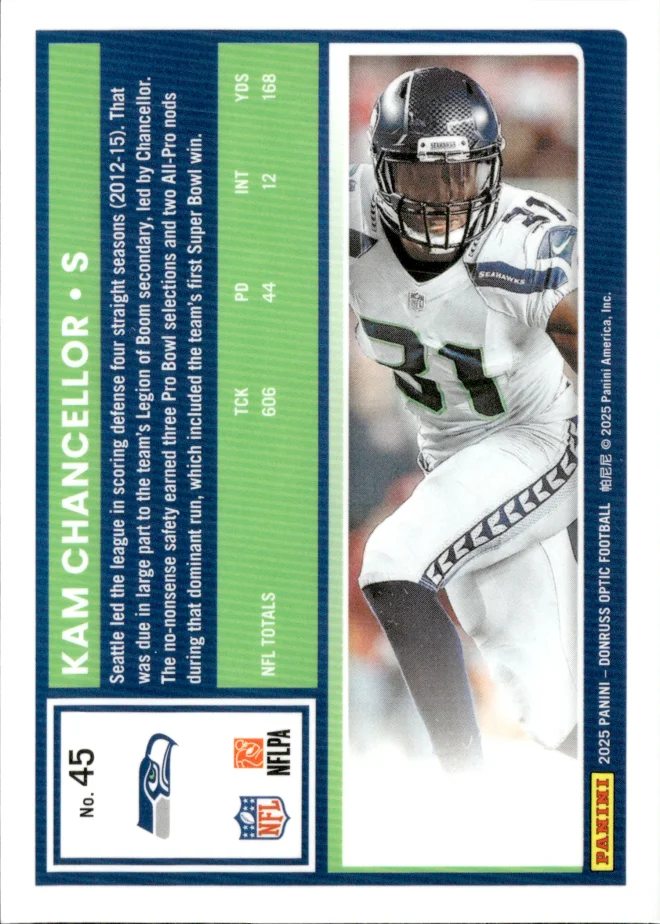 Kam Chancellor card back