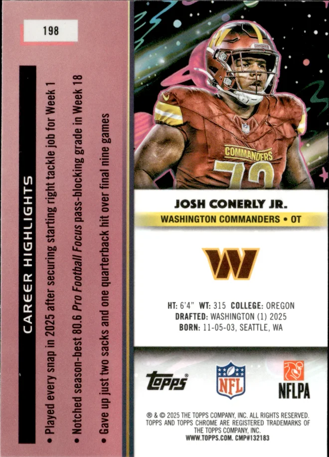 Josh Conerly Jr. card back
