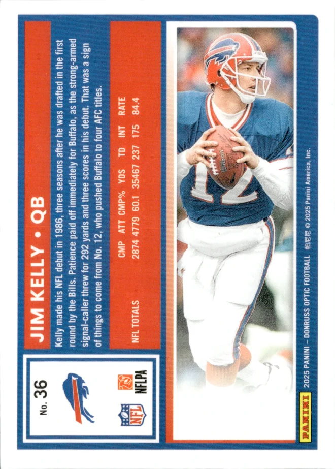 Jim Kelly card back