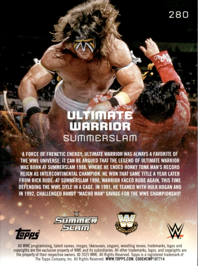 Ultimate Warrior card back