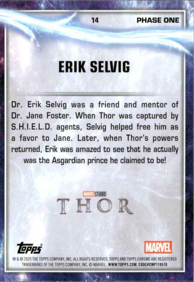 Dr. Erik Selvig card back