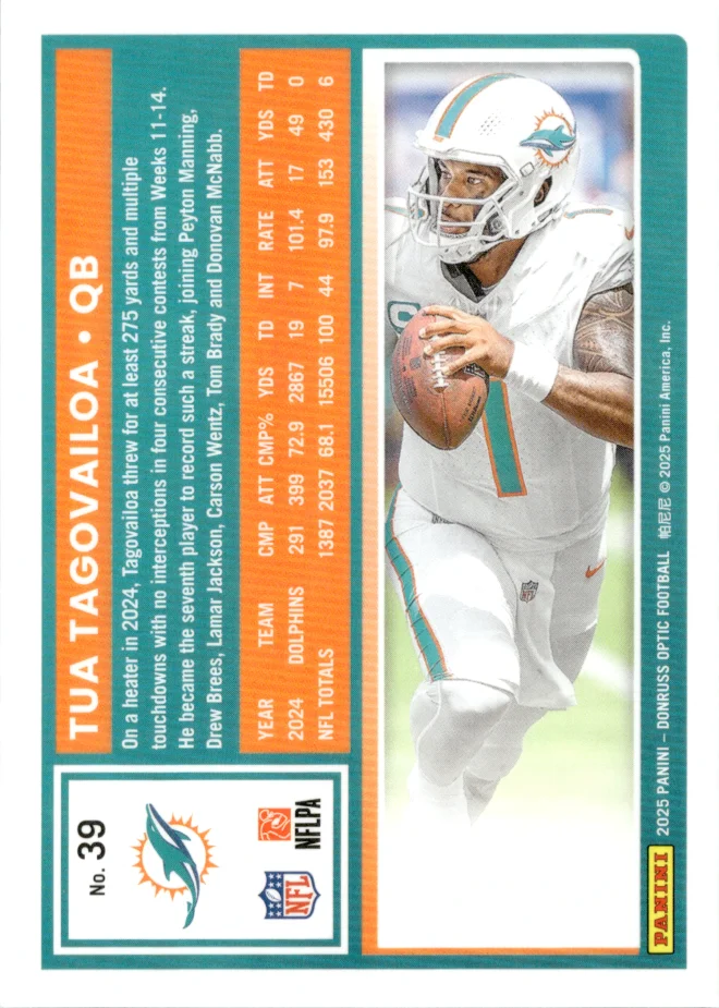 Tua Tagovailoa card back