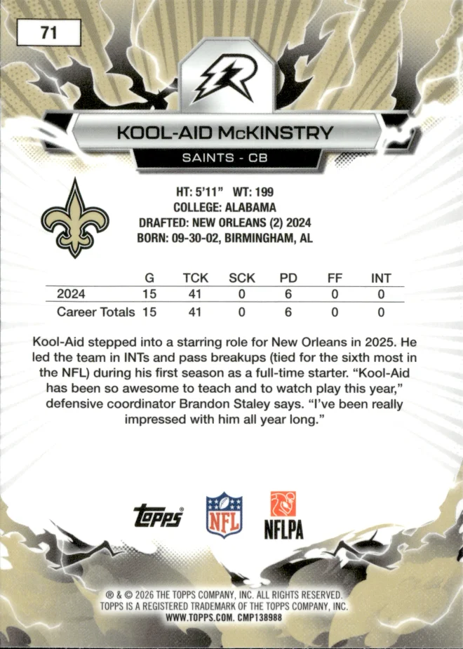 Kool-Aid McKinstry card back