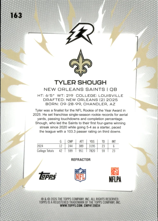 Tyler Shough card back