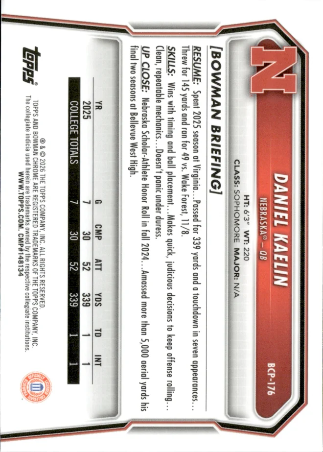Daniel Kaelin card back