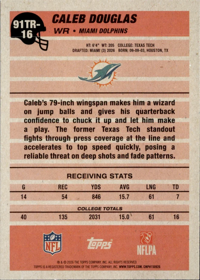 Caleb Douglas card back