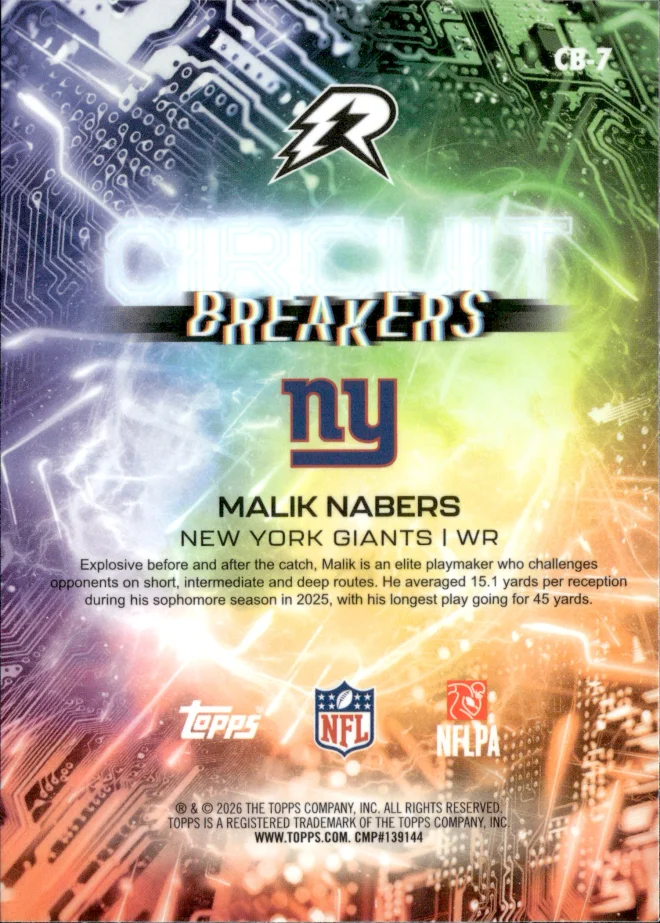 Malik Nabers card back