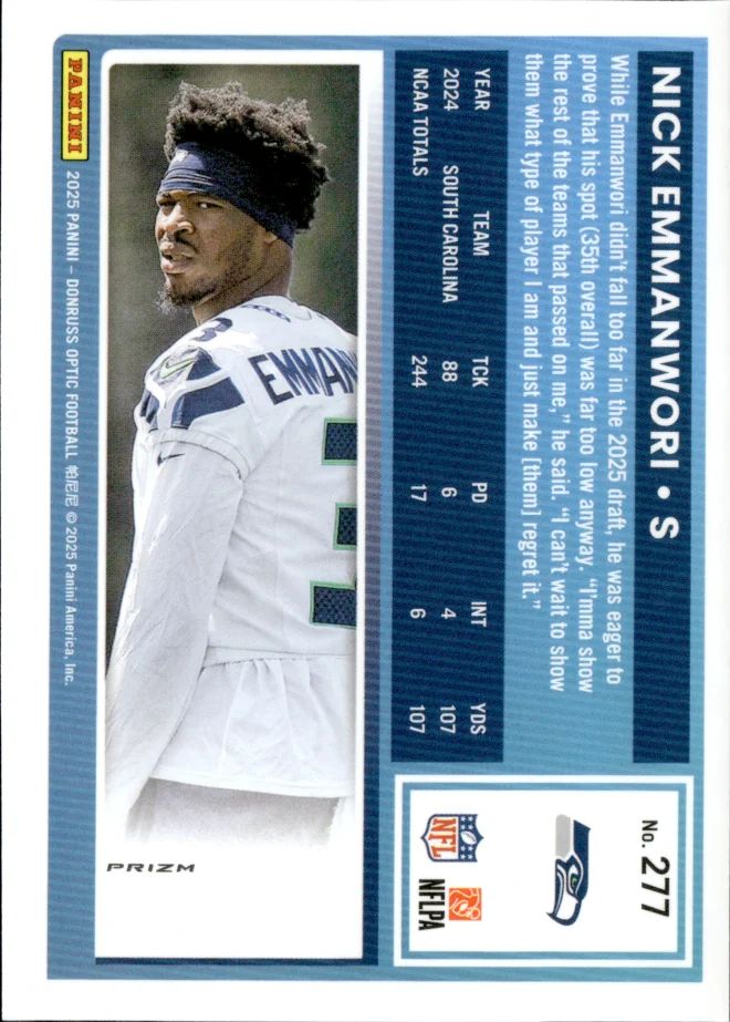 Nick Emmanwori card back
